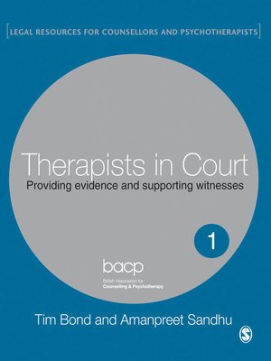 cover image of Therapists in Court